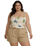 Clearance Wholesale Bulk Lot 40 Pcs Loose Plus Size Printed Cami Tank Tops - Image 6