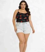 Clearance Wholesale Bulk Lot 40 Pcs Loose Plus Size Printed Cami Tank Tops - Image 5