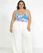 Clearance Wholesale Bulk Lot 40 Pcs Loose Plus Size Printed Cami Tank Tops - Image 3