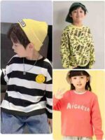 Clearance Bulk Stock 1165 Pcs Cute Trendy Kids Cotton Crewneck Sweatshirts Wholesale Export - Image 8