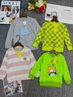 Clearance Bulk Stock 1165 Pcs Cute Trendy Kids Cotton Crewneck Sweatshirts Wholesale Export - Image 4