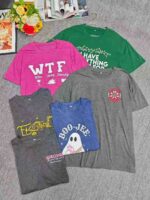 Clearance 1260pcs Summer Cartoon Colorful Loose Imitated Cotton Short Sleeve T-Shirts S-3XL Bulk Wholesale Chinese Clothing Stock Lots - Image 4