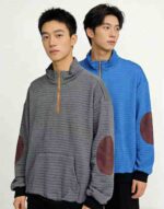 Clearance Wholesale 343 Pcs Men's Versatile Loose Waffle Half-Zip Stand Collar Sweatshirts Stock Lot - Image 5