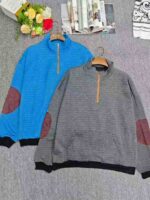 Clearance Wholesale 343 Pcs Men's Versatile Loose Waffle Half-Zip Stand Collar Sweatshirts Stock Lot - Image 4