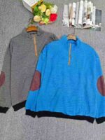 Clearance Wholesale 343 Pcs Men's Versatile Loose Waffle Half-Zip Stand Collar Sweatshirts Stock Lot - Image 3