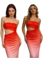 Clearance Sale 1503PCS Sexy Slit Trendy Hot Girl Strapless Tube Dresses S-XL Chinese Clothing Stock Wholesale - Image 9