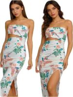 Clearance Sale 1503PCS Sexy Slit Trendy Hot Girl Strapless Tube Dresses S-XL Chinese Clothing Stock Wholesale - Image 7