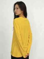 Clearance Bulk Wholesale: 689PCS Lemon Yellow Solid Comfortable Long Sleeve Base T-Shirts Chinese Clothing Stock Lots - Image 7