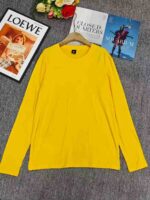Clearance Bulk Wholesale: 689PCS Lemon Yellow Solid Comfortable Long Sleeve Base T-Shirts Chinese Clothing Stock Lots - Image 3