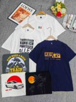 Clearance Bulk Stock 2700 Pcs Unisex Trendy 100% Cotton Oversized T-Shirts S-2XL For Wholesale Export - Image 3