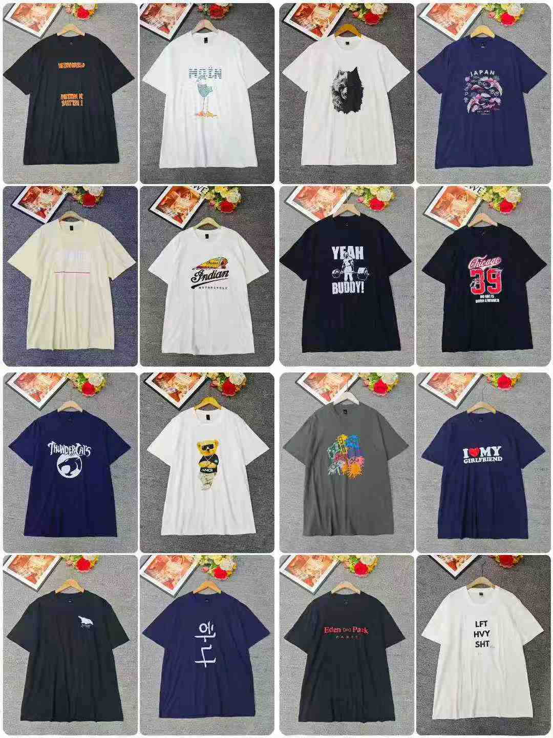 Clearance Bulk Stock 2700 Pcs Unisex Trendy 100% Cotton Oversized T-Shirts S-2XL For Wholesale Export - Image 2