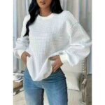 Clearance Bulk 380 Pcs Loose Plus Size Waffle Knit Crew Neck Long Sleeve Sweatshirts Chinese Clothing Stock Lots - Image 7