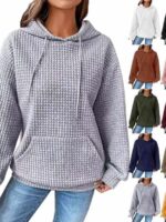 Clearance Sale: 1027pcs Unisex Oversized Waffle Hoodies Sizes M-5XL Bulk Wholesale Chinese Clothing Stock Lots - Image 9
