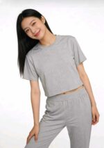 Clearance 575 Sets Sexy Grey Short Sleeve Flared Pants Casual Sports Matching Set Wholesale Clothing Stock Lots - Image 7
