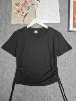 Clearance Korean Chic Gentle Lazy Style Cropped T-Shirts Bulk Wholesale Chinese Clothing Stock Lots - Image 3