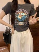 Clearance Sale: Summer Trendy Cropped Cotton Drawstring T-Shirts | Chinese Clothing Stock Lots Wholesale Export - Image 9