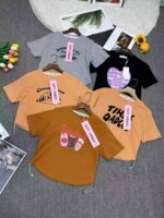 Clearance Sale: Summer Trendy Cropped Cotton Drawstring T-Shirts | Chinese Clothing Stock Lots Wholesale Export - Image 6