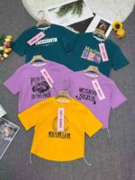 Clearance Sale: Summer Trendy Cropped Cotton Drawstring T-Shirts | Chinese Clothing Stock Lots Wholesale Export - Image 5