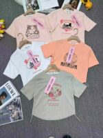 Clearance Sale: Summer Trendy Cropped Cotton Drawstring T-Shirts | Chinese Clothing Stock Lots Wholesale Export - Image 3
