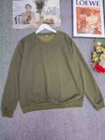Wholesale Bulk Stock 226 Pcs Unisex Early Spring Army Green Solid Lazy Style Crew Neck Sweatshirts S-5XL - Image 2