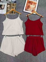 Clearance Bulk Stock 2502 Sets Hot Selling Casual Sexy Cami Top & Shorts Set Sizes S-2XL - Image 4