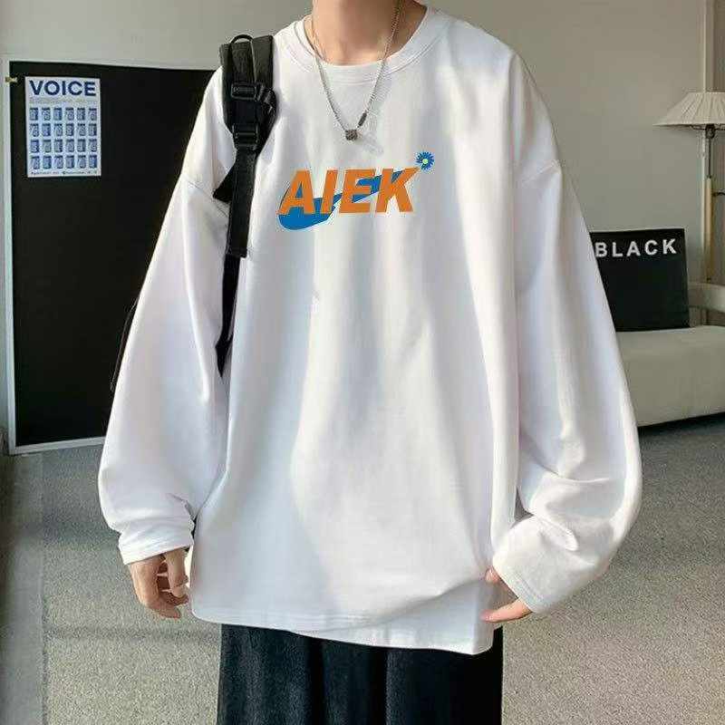 Bulk Wholesale: 4000pcs Long Sleeve O-Neck T-Shirts, 220gsm Cotton, S-4XL, Individual Packing, Stock Clearance Lot - Image 1