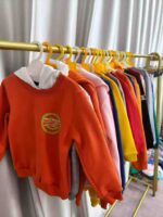 Bulk Kids' Cotton Fleece Hoodies & Crewnecks - 6200pcs Stock Lot (Sizes 80-160cm, Solid Colors, Packed) - Image 4