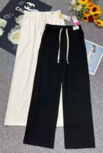 Wholesale Summer Brand New Ice Silk Wide Leg Pants - High Waist, Loose Fit, Straight Leg, S-XL, 190pcs, Independent Packaging with Tags - Image 9