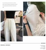 Wholesale Summer Brand New Ice Silk Wide Leg Pants - High Waist, Loose Fit, Straight Leg, S-XL, 190pcs, Independent Packaging with Tags - Image 7