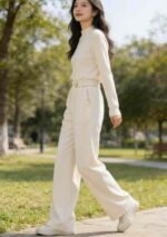 Wholesale Stock Clearance: 255 Pcs Corduroy Straight-Leg Wide Pants, S-XL, Spring New Retro Design, Individually Packaged with Size Tag - Image 4
