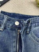 Wholesale Stock Lot - Summer New Vintage Washed Cotton Denim Mini Skirts, Independent Packaging, S-XL, Approx 180pcs - Image 4