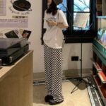 Wholesale Stock Clearance: Summer Retro Black & White Checkered Flowy Wide-Leg Pants (S-L, Packed Individually) - Image 5
