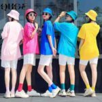 Wholesale Bulk Candy Color Plain Cotton T-Shirts | S-5XL | Factory Stock Lot of 567pcs | Water Bag Packing - Image 8