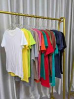 Wholesale Bulk Candy Color Plain Cotton T-Shirts | S-5XL | Factory Stock Lot of 567pcs | Water Bag Packing - Image 7