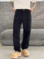 Bulk Wholesale Lot: 300 PCS Men's Designer Distressed Straight Leg Jeans, S-3XL, Spring/Summer Style, Individually Packaged with Tags - Image 3