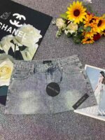 Wholesale Lot: 325pcs Branded Vintage Washed Cotton Denim Mini Skirts, XXS-L, with Tag & Individual Packaging - Image 1