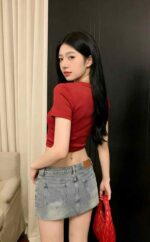 Wholesale Lot: 325pcs Branded Vintage Washed Cotton Denim Mini Skirts, XXS-L, with Tag & Individual Packaging - Image 3