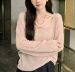 Wholesale Stock Lot: 820 Pcs Spring Summer Knit Long Sleeve Tops - Loose Fit, Hollow Out Design, Soft Fabric, One Size, Individually Packed - Image 5