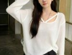 Wholesale Stock Lot: 820 Pcs Spring Summer Knit Long Sleeve Tops - Loose Fit, Hollow Out Design, Soft Fabric, One Size, Individually Packed - Image 4