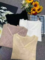 Wholesale Stock Lot: 820 Pcs Spring Summer Knit Long Sleeve Tops - Loose Fit, Hollow Out Design, Soft Fabric, One Size, Individually Packed - Image 3