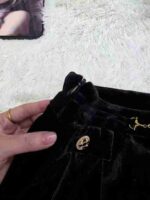 Clothing Stock Lots: 265 Pcs Black Velvet Pleated Skirt, High Waist A-Line Midi Skirt with Lining, Sizes S-2XL, Individually Packaged with Tags - Image 5