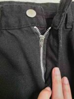 Bulk Stock Lot: 455 Pairs Unisex Distressed Hem Raw Edge Jeans, Sizes S-3XL, Individual Pack with Tags - Image 2