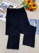 Wholesale Stock Lot: Women's Vintage Crossover Split Hem Elastic Waist Ankle Pants - Spring/Summer Fashion (90pcs, Individually Packaged) - Image 6