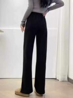 Wholesale Stock Lot: Women's Vintage Crossover Split Hem Elastic Waist Ankle Pants - Spring/Summer Fashion (90pcs, Individually Packaged) - Image 4