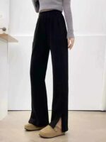 Wholesale Stock Lot: Women's Vintage Crossover Split Hem Elastic Waist Ankle Pants - Spring/Summer Fashion (90pcs, Individually Packaged) - Image 3