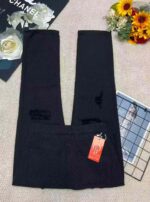 Wholesale Lot of 400pcs Spring New Black Distressed Straight-Leg Wide-Leg Jeans for Plus Size, M-3XL, Independent Packing with Tags - Image 8