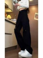 Wholesale Lot of 400pcs Spring New Black Distressed Straight-Leg Wide-Leg Jeans for Plus Size, M-3XL, Independent Packing with Tags - Image 4