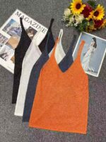 Wholesale Stock Lot: Summer Vintage Glitter Knit Camisole Tops, Soft & Stretchy, Individually Packed (310pcs) - Image 1