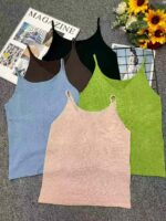Bulk Stock Clearance: Summer Plain Viscose Knit Sleeveless Tops, Individually Packed, Multi Colors, 1260pcs, Soft & Stretchy Fabric, Great for Wholesale Export - Image 1