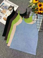 Bulk Stock Clearance: Summer Plain Viscose Knit Sleeveless Tops, Individually Packed, Multi Colors, 1260pcs, Soft & Stretchy Fabric, Great for Wholesale Export - Image 9